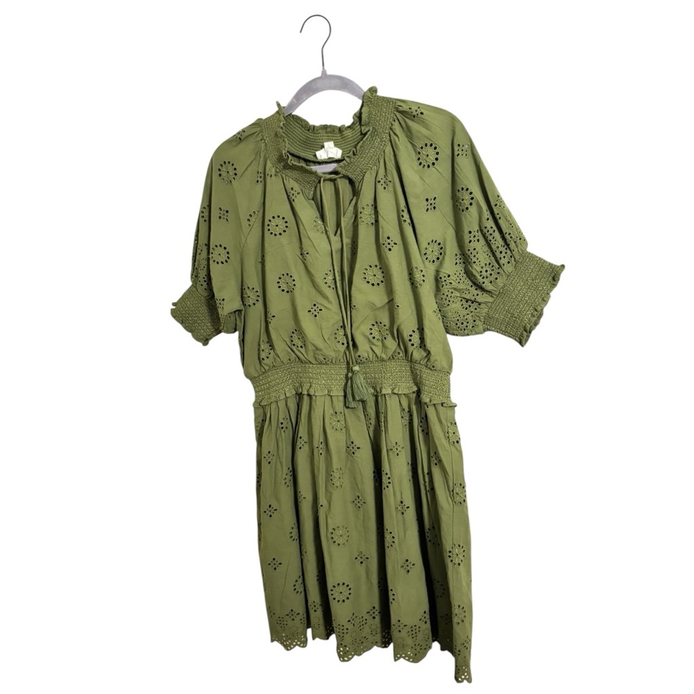 Roller Rabbit‎ Astra Eyelet Fiorella Green Dress Large